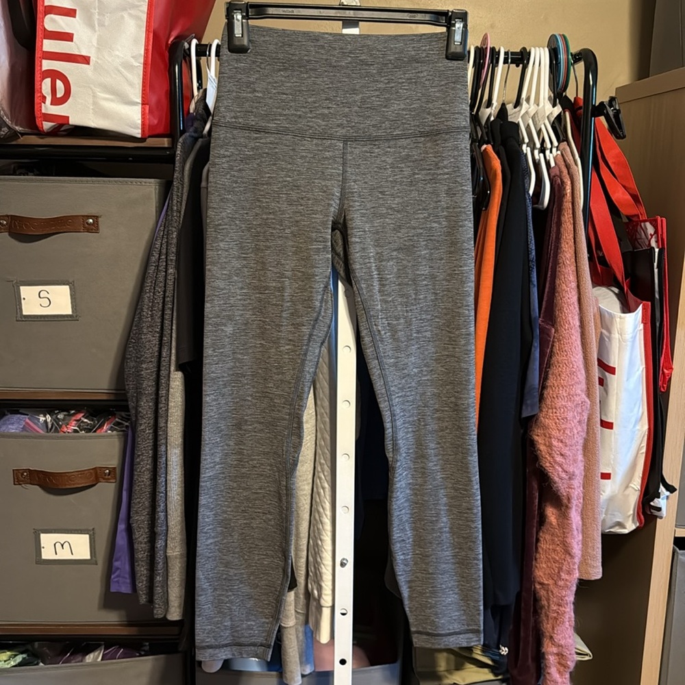 Lululemon Align High-Rise Pant 25" Sz 6 Heathered Graphite Grey Nulu 6103
